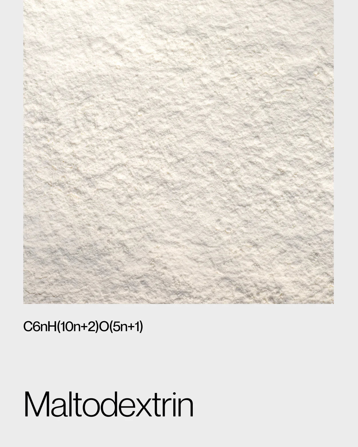 Close-up of fine maltodextrin powder, showcasing its smooth texture and versatile use as a carbohydrate source and thickener